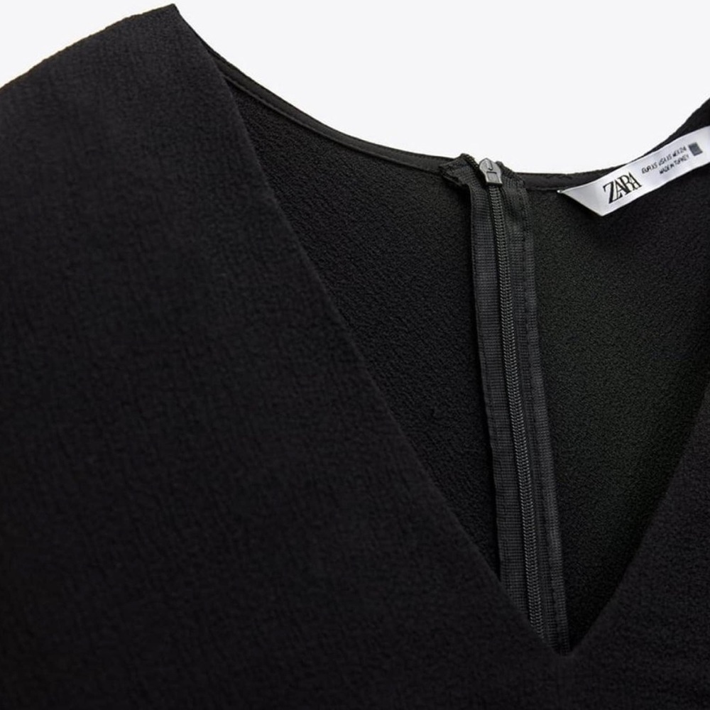 ZARA RUCHED MIDI DRESS - Picture 4 of 5